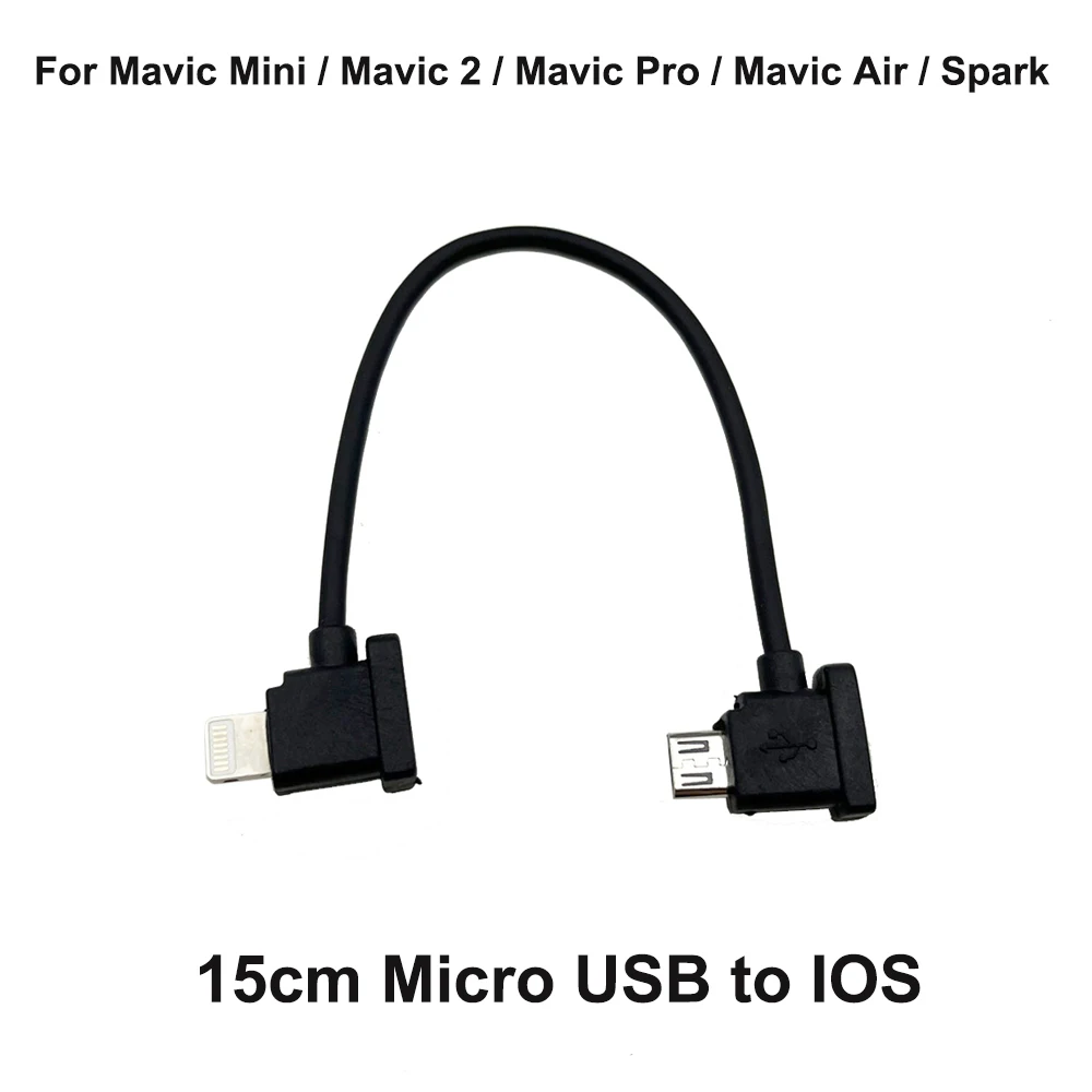 Chenyang Câble de Télécommande USB C vers Micro USB pour Mavic Mini/Mini SE/2 Pro/Zoom/Air/Pro/Spark 30 cm