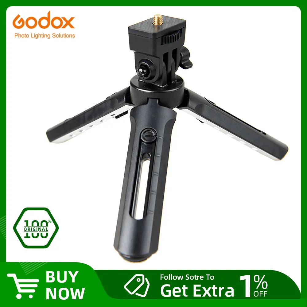 GodoxMT01MiniTripodFoldingTabletopstandandGripStabilizerfor