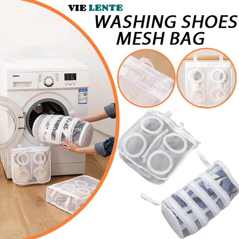 Washing Shoes Mesh Bag Washing Machine Special Laundry Shoe Protector Anti-deformation Drying Bag Travel Shoe Storage Bags