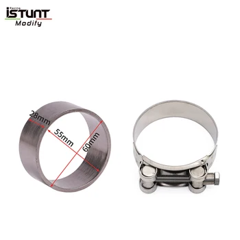 For Suzuki Bandit GSF600 GSF650 GSF1200 GSF1250 GSF 600 650 1200 1250 Motorcycle Exhaust pipe Clamp & COLLECTOR BOX Gasket Seal