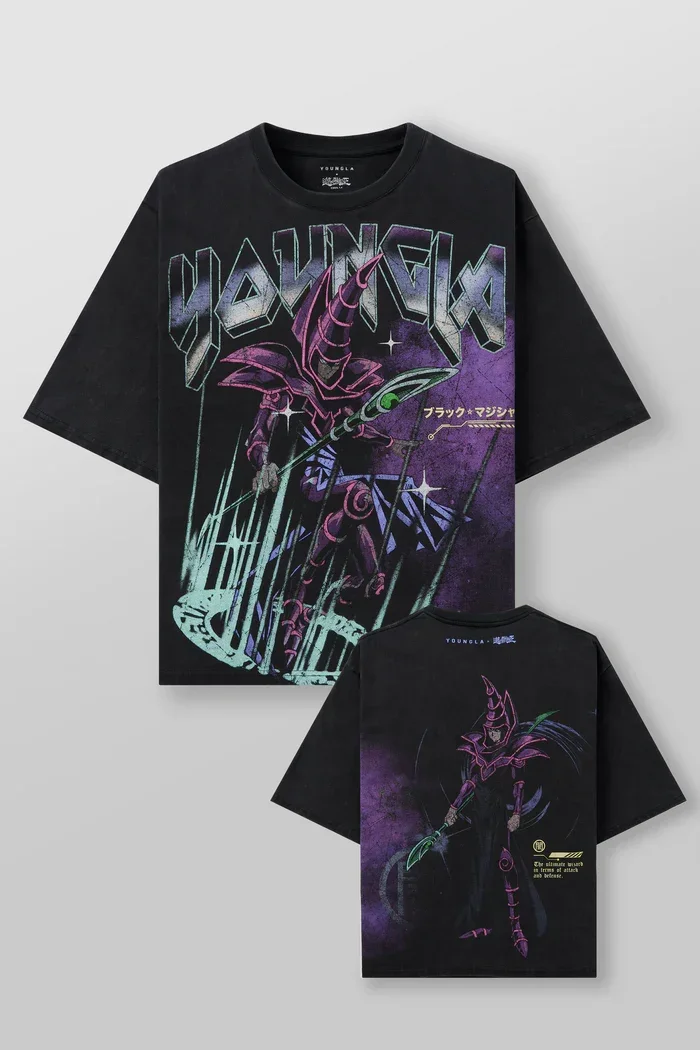 YA Trendy Brand Oversized T-shirt Street Leisure  Breathable Large Material Tshirt Animation Graphic Tee Short Sleeve Top 6