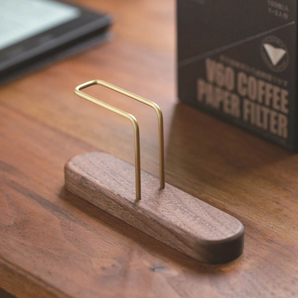 Solid wood coffee filter paper holder image 5