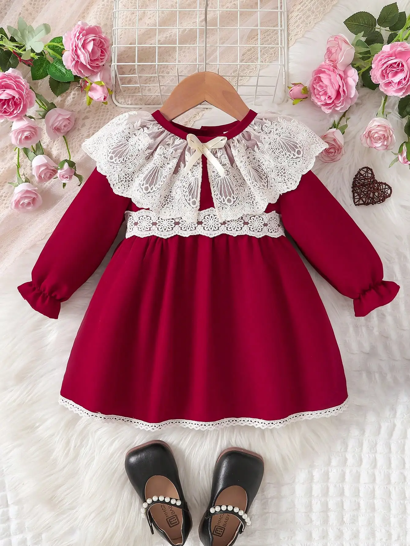 아기 용수철 가을 패션 절묘한 다채로운 편안한 통기성 원피스. 