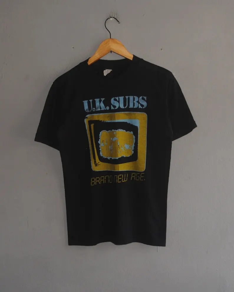Vintage 1980 Uk Subs Tour T Shirt Taglia S M Mega Rare 80S Post Punk Hardcore Street Oi Charlie Harper U K Gigs