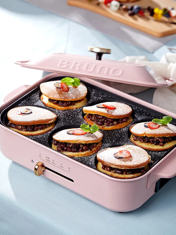 Multifunctional barbecue pot cooking pot Moomin electric hot pot household electric cooker online celebrity small pot. 6
