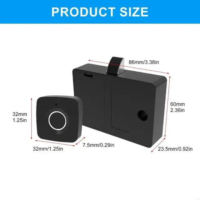 L74A Concealed Fingerprint Drawer Lock with Quick Unlocking for Secure Storage 6