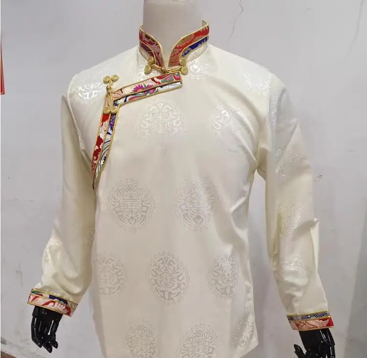 

Мужская тибетская одежда с воротником-стойкой, Высококачественная Модная рубашка для пары