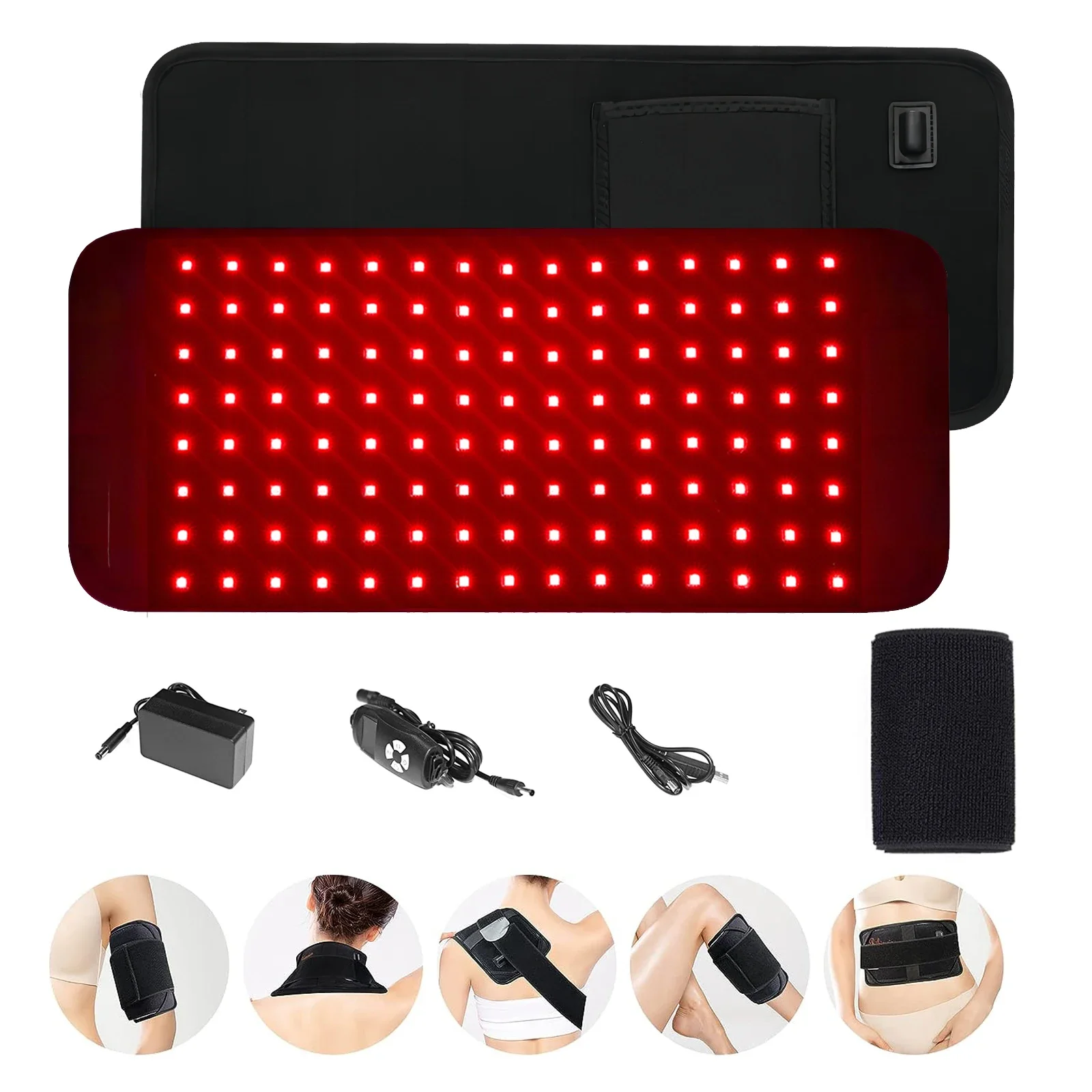 Red Infrared Light Therapy Pad LED Beauty Devices for Face and Body Back Knee Ha