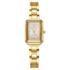 Ladies Simple Watch Fashion Rectangle Gold Quartz Watches Luxury Stainless Steel Waterproof Women's Dress Clock Gift Wristwatch 6