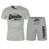 Summer Fashion Printed Men's Shorts Set, Men's Quick Drying And Breathable Outdoor Fitness And Sports Set, Short Sleeved T-Shirt 3