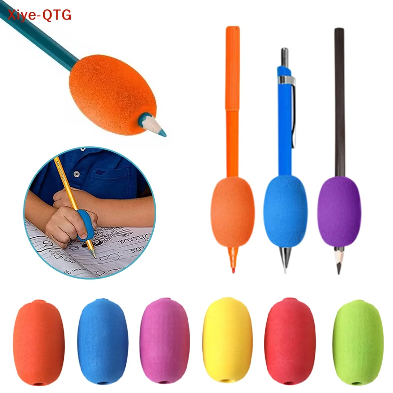 Hot! 3/6pcs Soft Foam Grips For Pens And Pencils, Writing Practice Pencil Holder Cushion Grip For Handwriting Drawing Ergonomic
