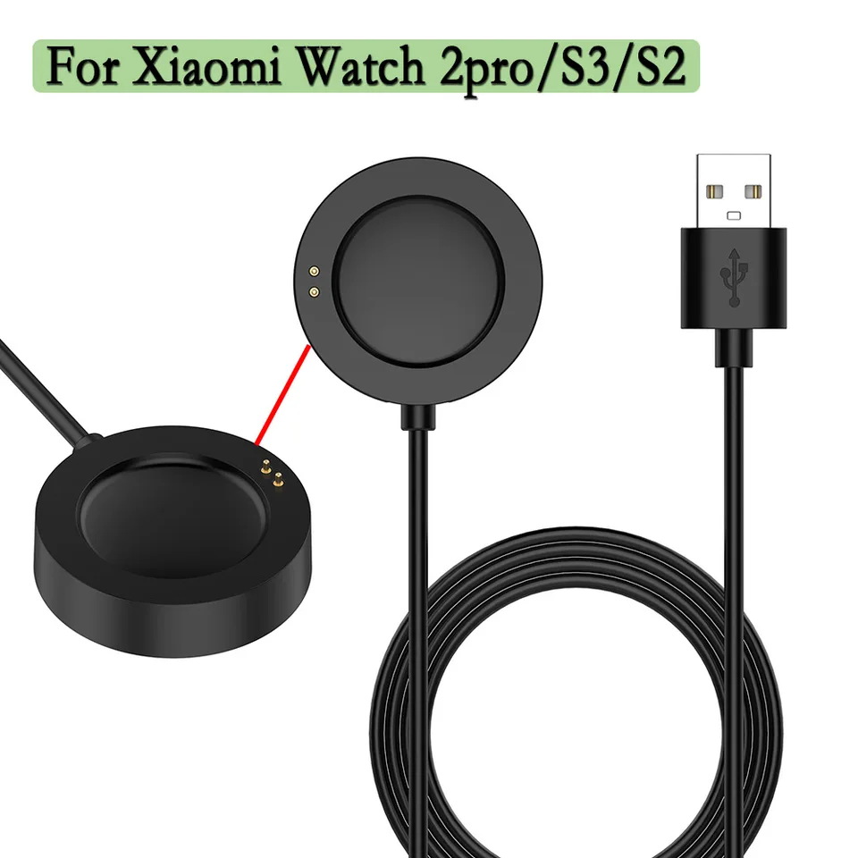 System-S Cavo Di Ricarica USB 2.0 Per Xiaomi Amazfit Cheetah Pro - Adattatore Magnetico Rimovibile Nero, 100 Cm - 3