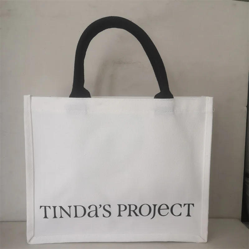 100 Pezzi Borse Tote in Tela Personalizzabili, Borse Riutilizzabili in Cotone con Rivestimento Impermeabile per Eventi e Agenzie di Viaggio con Logo  1524