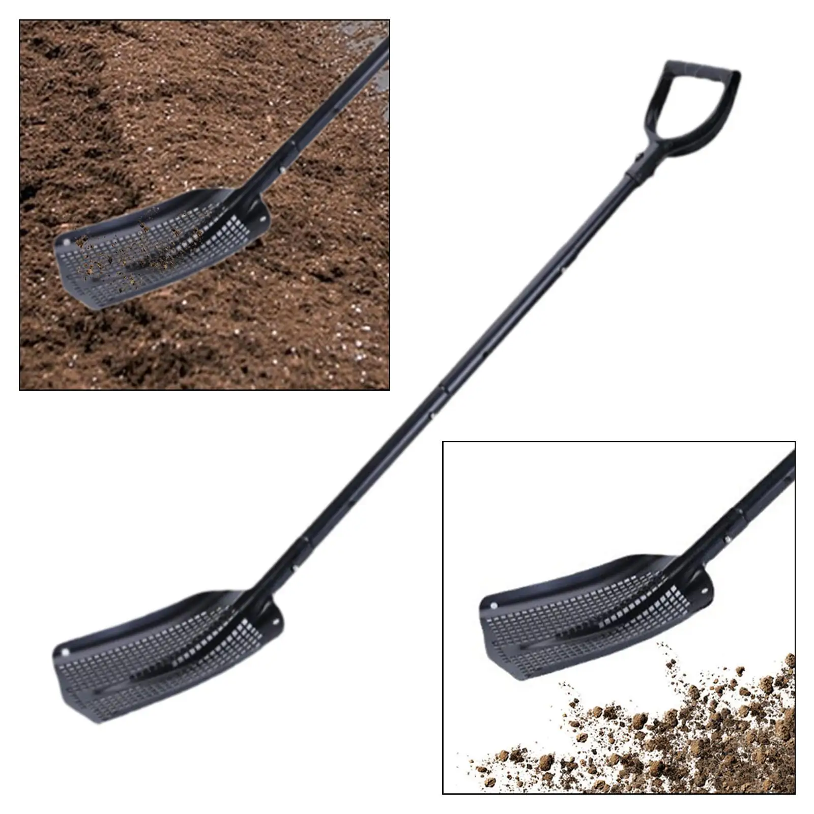 Sifting Shovel Easy to Use Lightweight Portable Garden Sieve Soil Shovel Sand and Gravel Filter Shovel Agricultural Tool