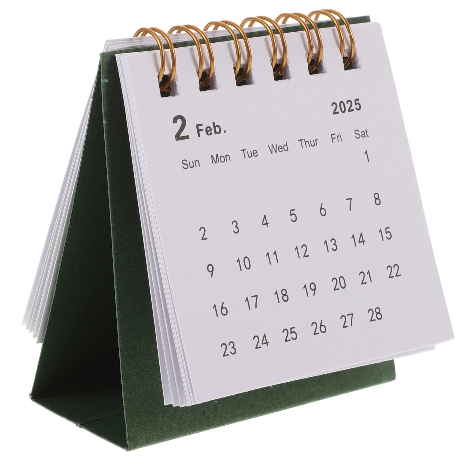 2025 Small Desk Calendar Daily Use Monthly Flip over Memo Decorative for Mini Digital