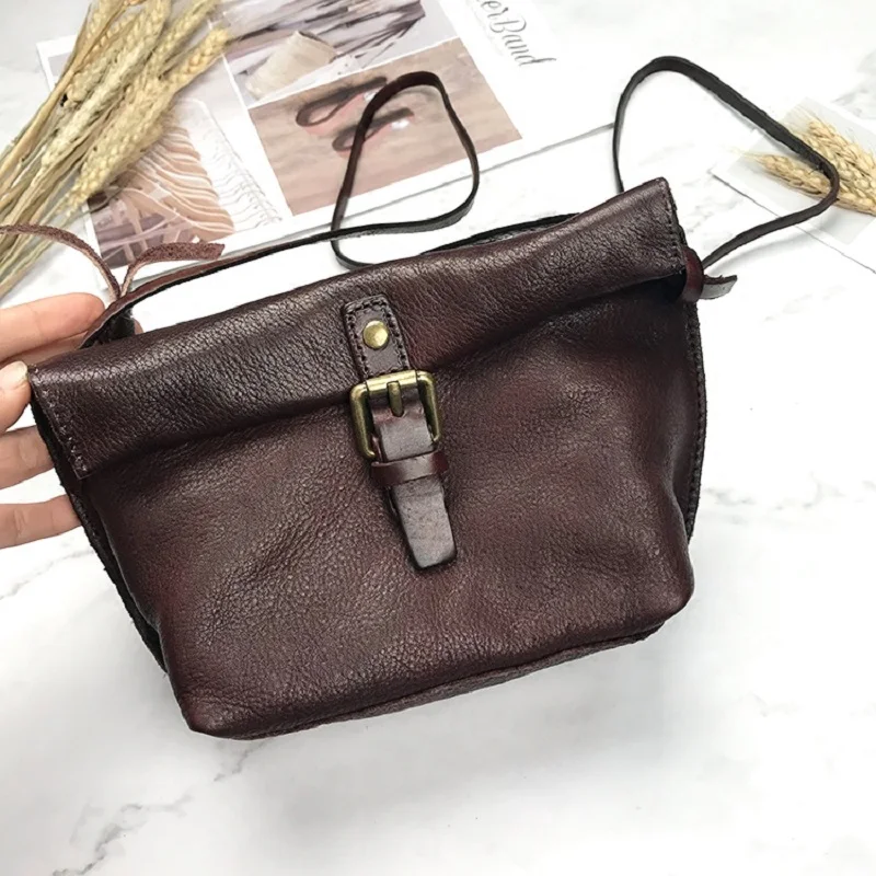 MJ Soft Genuine Leather Women Messenger Bag Female Real Leather Crossbody Shoulder Bags Small Handbag Retro Phone Bag For Girls crossbody bag,women shoulder bag