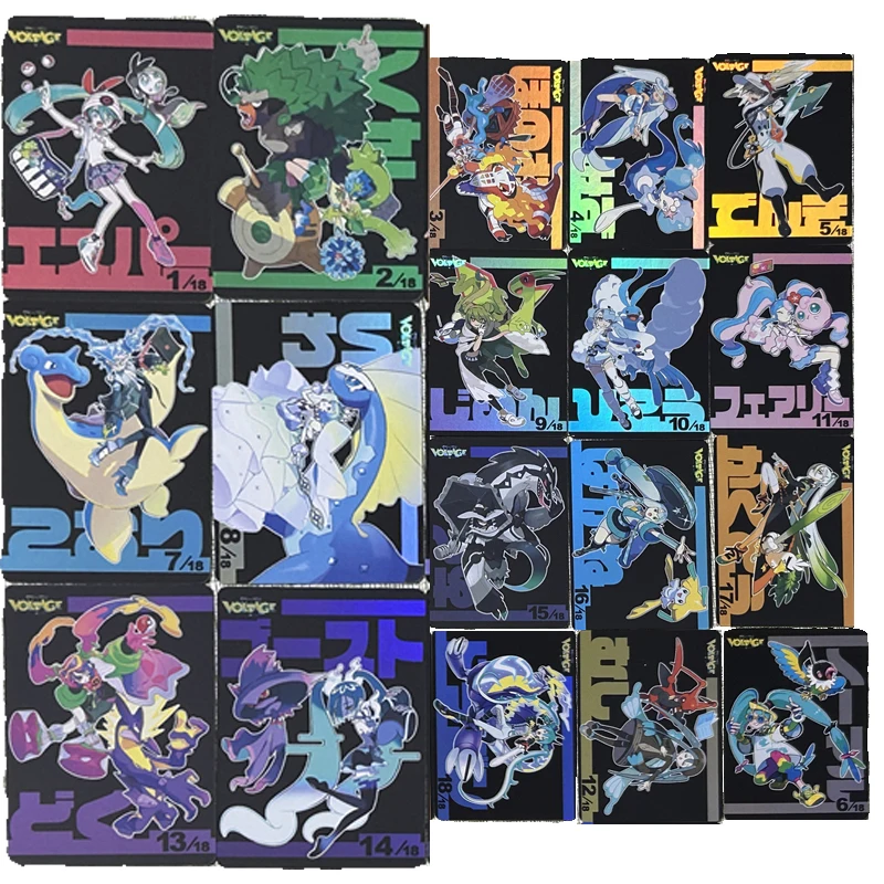 Anime Hatsune Miku Jigglypuff Lapras Flygon Dragapult Scizor Diy Flashcard Collectible Card Toy Birthday Gift