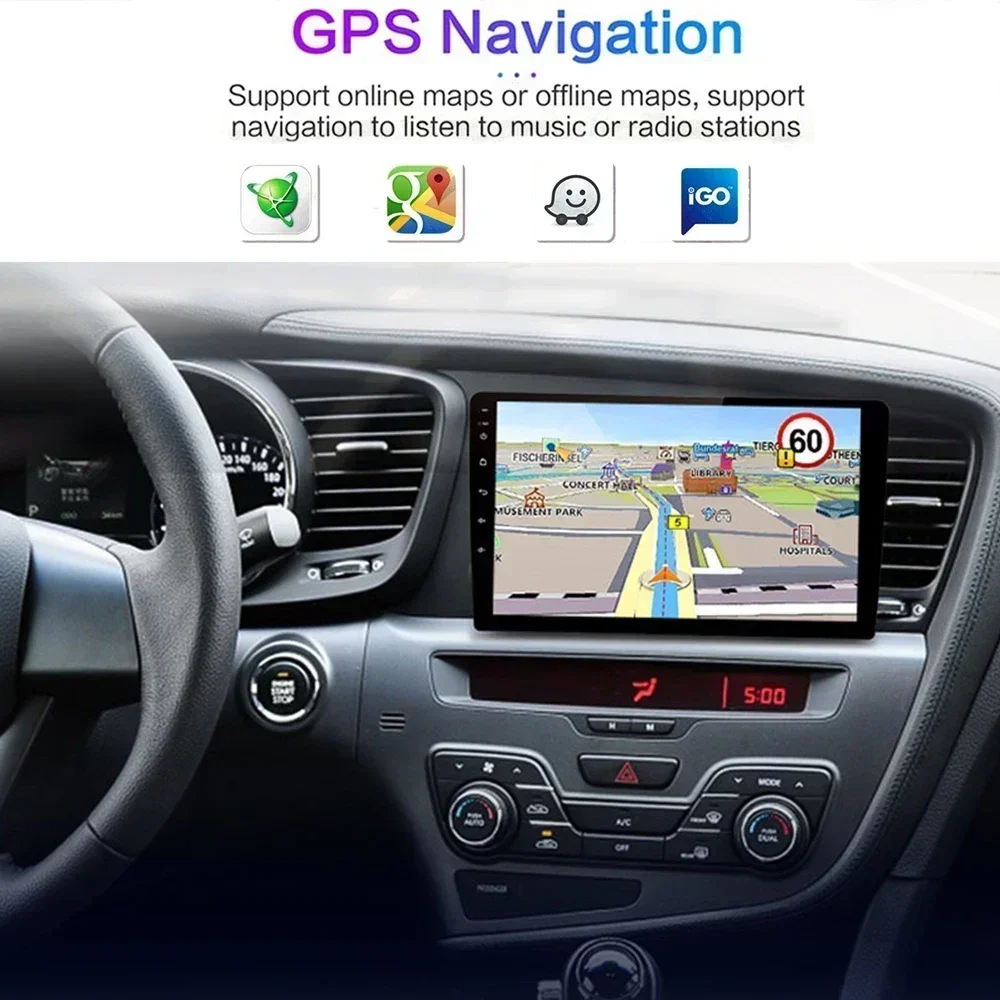 thumbnail image 2 of Roinvou 2 64G Radio For Kia Optima K5 2014 2015 Android 13 Car Stereo Wireless Carplay, 9 Inch Touch Screen For Optima Android Auto Bluetooth GPS WiFi FM RDS Mirror Link Backup Camera 2 of 10
