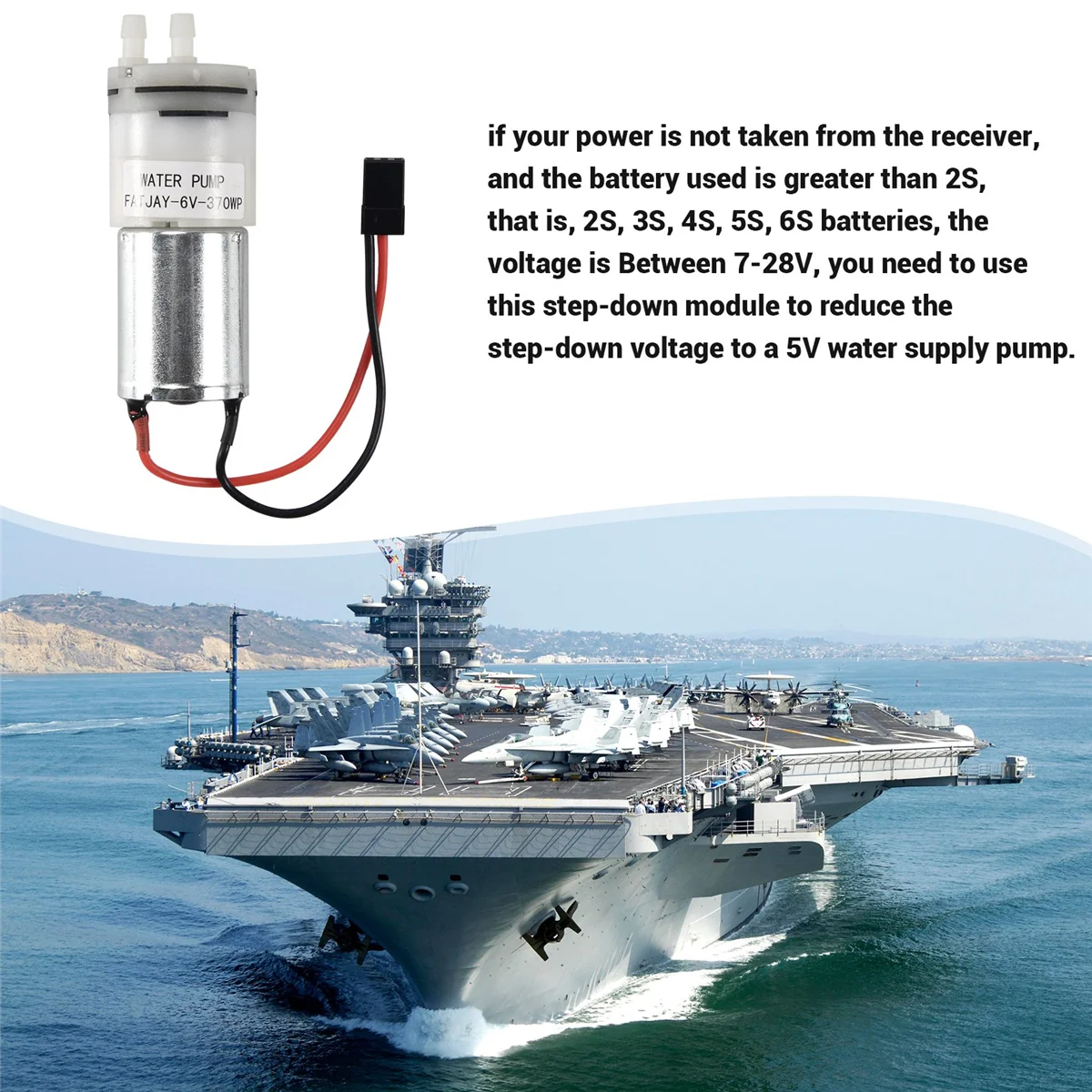 Pompe à eau 370 silencieuse pour bateau RC refroidissement