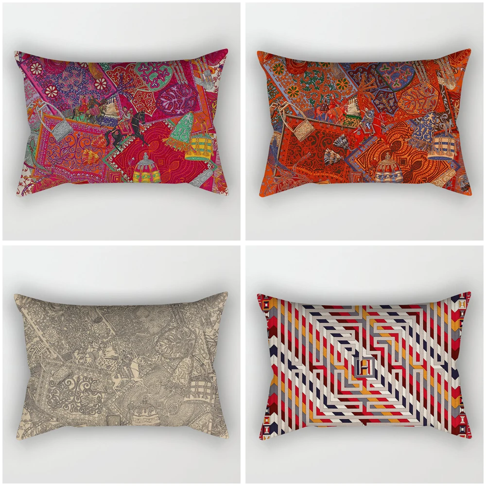 

Декоративная декоративная подушка для дома, чехол для подушки в скандинавском стиле, 40x60 см, car30 * 50 см, 40*60 см, 30x50 см, с принтом Бохо и марокканской лошади