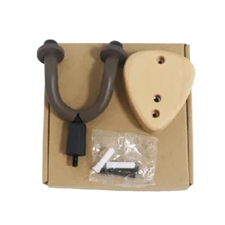 Walnut Guitar and Instrument Wall Mount Hanger - Adjustable Display Stand (B)
