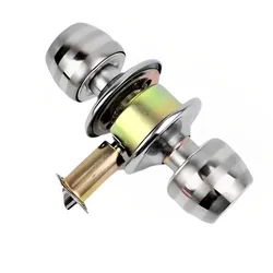 Stainless Steel 60mm Center Pitch - Row Doors Lock for Toilet / Bedroom / Wooden Door with Round Handles
