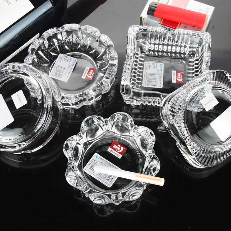 

Crystal Glass Ashtray Creative Personality Large Living Room Office Cafe Hotel Rooms Ashtray