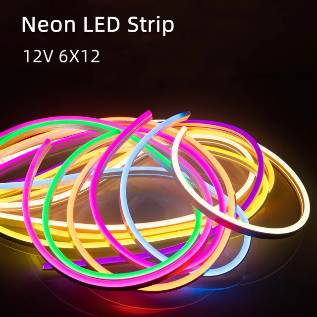 Dc12v Neon Led Strip 5m Smd2835 120leds/m Waterproof Flexible Rope