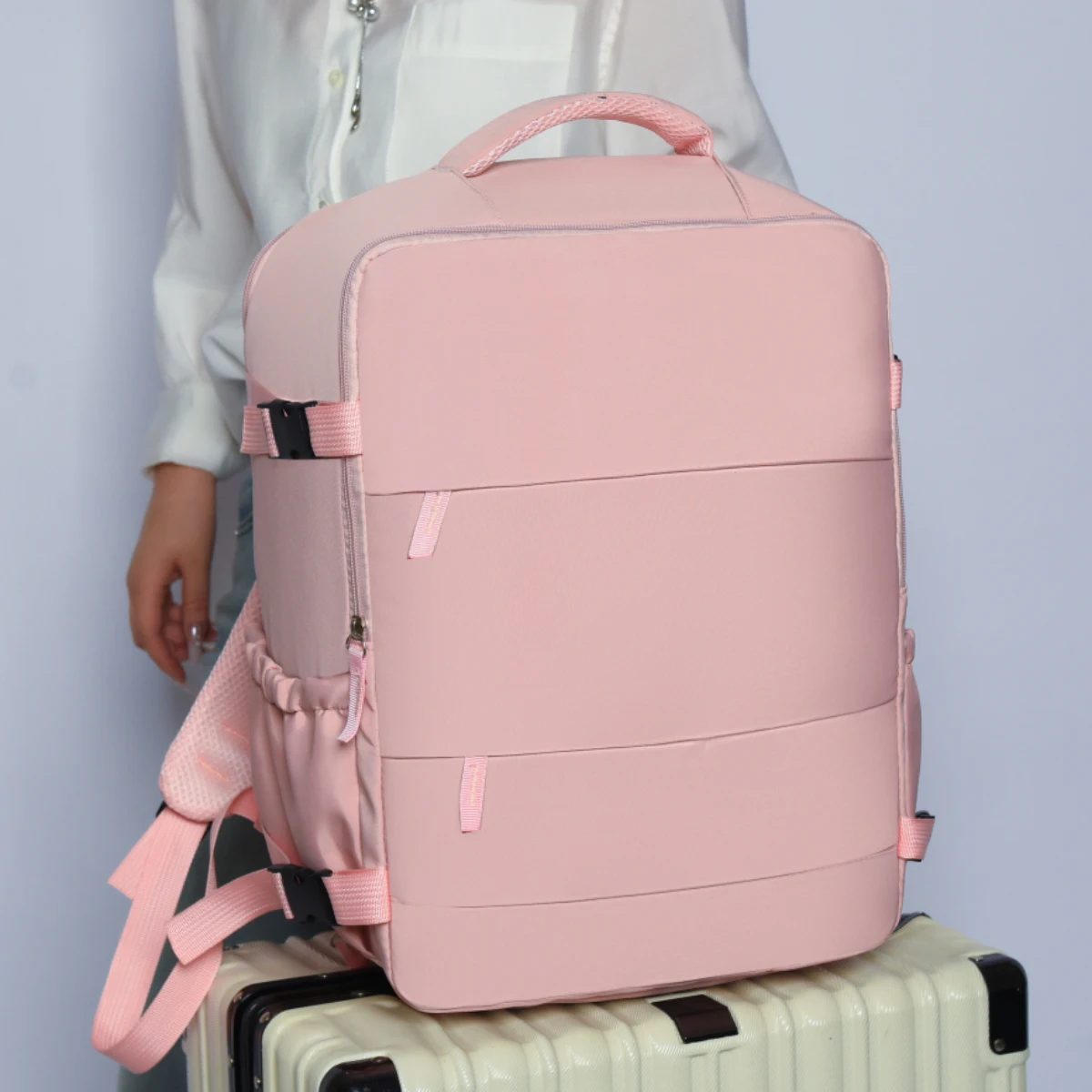 Backpack, Men's Luggage Bag, Large-Capacity Student School Bag, Women's Business Trip Computer Bag, Short-Distance Travel Backpack, Multi-Purpose Travel Mommy Bag