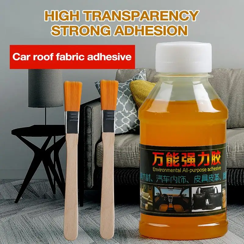 

100ml Car Roof Liner Repair Glue Strong Adhesion Fast Dry Fabric Glue Liquid For Car Interiors Fabrics Roof Cloth Leather