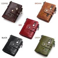 Vintage Portfolio Pockect Leather Wallets with Chain 2