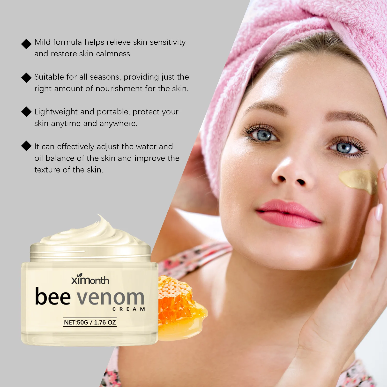Bee Venom Cream Anti-Wrinkle Repair Redness Firming Lifting Anti Aging Fade Fine Line Moisturizing Smoothing Body Skin Care Gift - Image 5