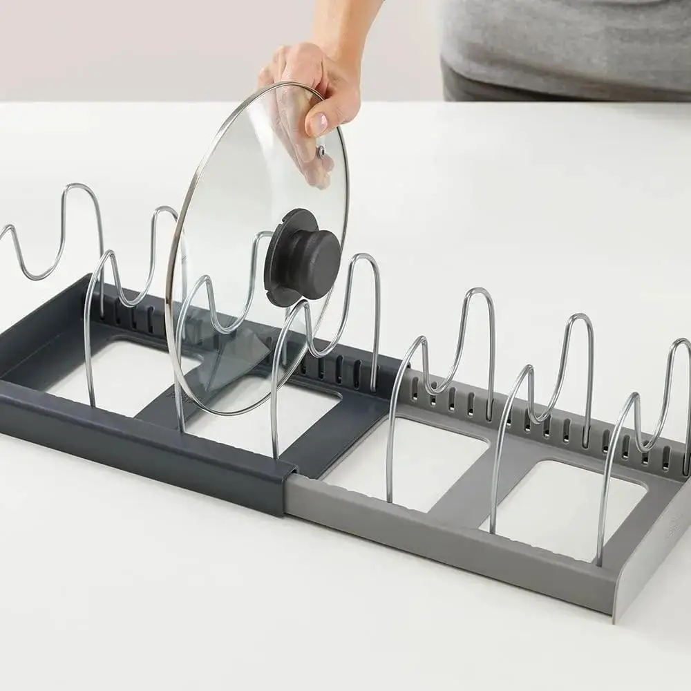 Kitchen Cabinet Organizers for Pots and Pans Expandable Stainless Steel Storage Rack Cutting Board Drying Cookware Shelf Gifts