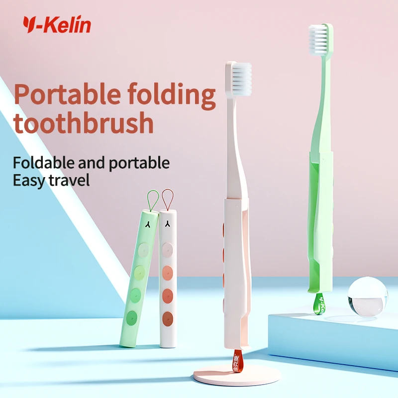 Toothbrush for Travel, Soft Bristled Toothbrush, Adult Orthodontic Toothbrush,Oral care  2 color