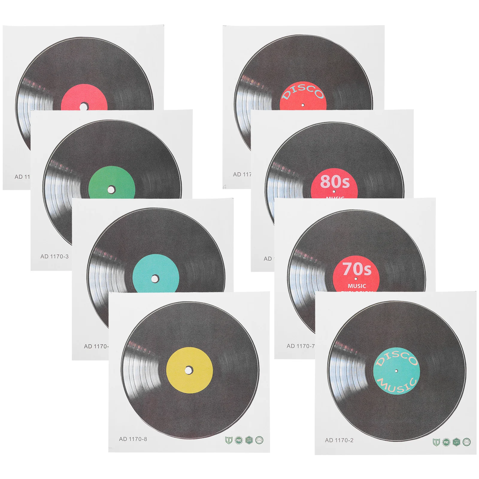 Vinyl Record Wall Decal Personalized Stickers Music Bar Bedroom Living Home Decoration (245*245cm*8) Outdoor For Classroom