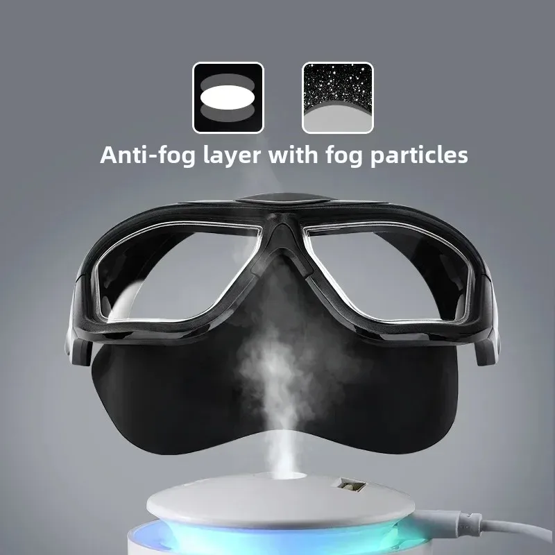 Swimming Goggles Snorkeling Diving Mask Diving Mask Diving Goggles Professional Anti-fog HD Large Frame Lens Freediving Snorkeling Equipment