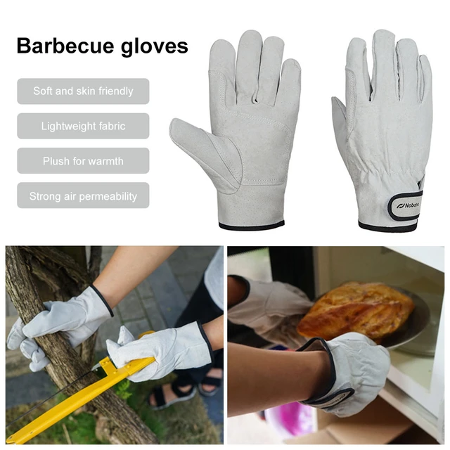 Guantes antiquemaduras para barbacoa, resistentes al calor, para horno,  cocina, ignífugos, antideslizantes, 1 par - AliExpress