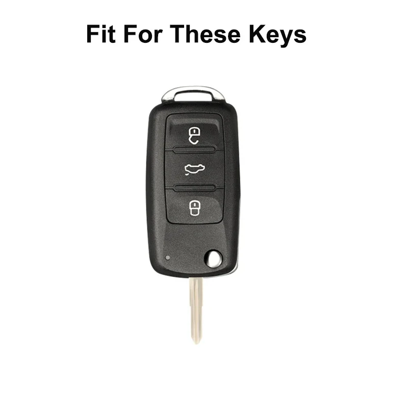 Key Case Key Case Cover Car Key Shell Car Key Chain Car Key Cover Case Holder Keychain For VW Volkswagen Polo Golf Passat Beetle Caddy T5 Up Eos Tiguan Jetta Skoda Octavia A5