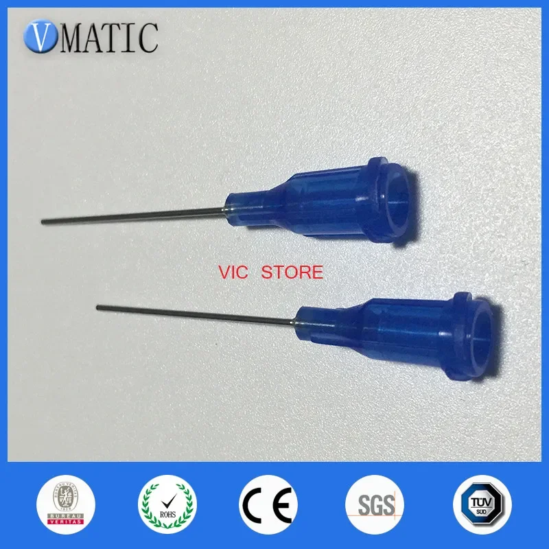 100Pcs 1'' Tube Length Dispensing Needles 22G Syringe Needle Tip 1 Inch