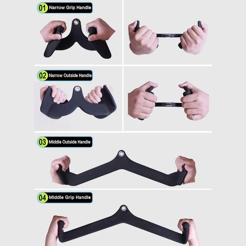 Pieces LAT Pull Down Fitness Grips Handle Triceps Biceps Pulley