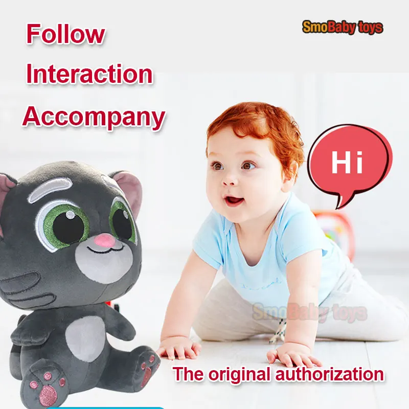 Electrical Talking Tom Angel Plush Toys Repeats What You Say Seek Stuffed Dolls Speaking Cartoon Cat And Friends Toys Kids Gifts
