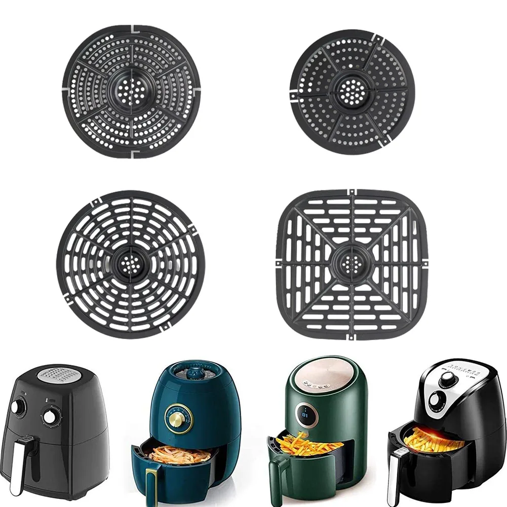 Air Fryer Mats Grill Cooking Pan Rack Round Square Non-Stick Food Separator Cooking Divider Kitchen Air Fryer Accessories