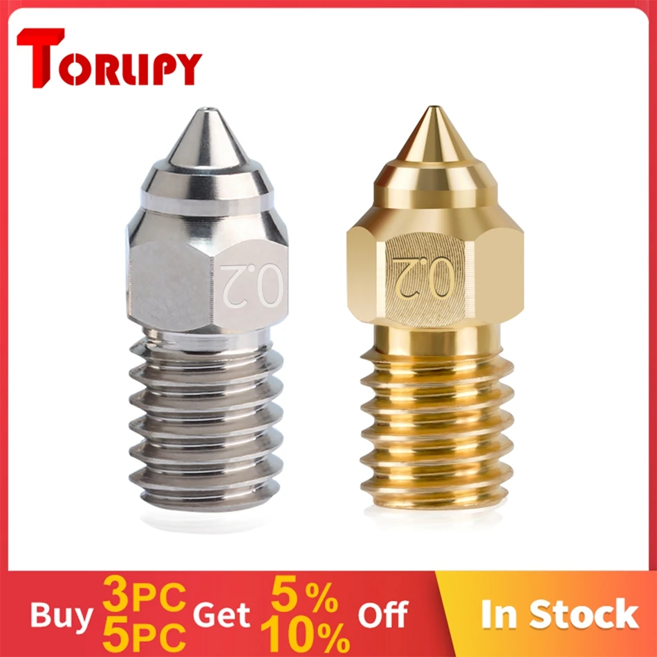 For Ender 7 Nozzle Brass Copper High-speed 3D Printer Nozzle 0.2/0.3/0.4/0.5/0.6/0.8/1.0mm For 1.75mm Filament M6 Thread 16.8mm