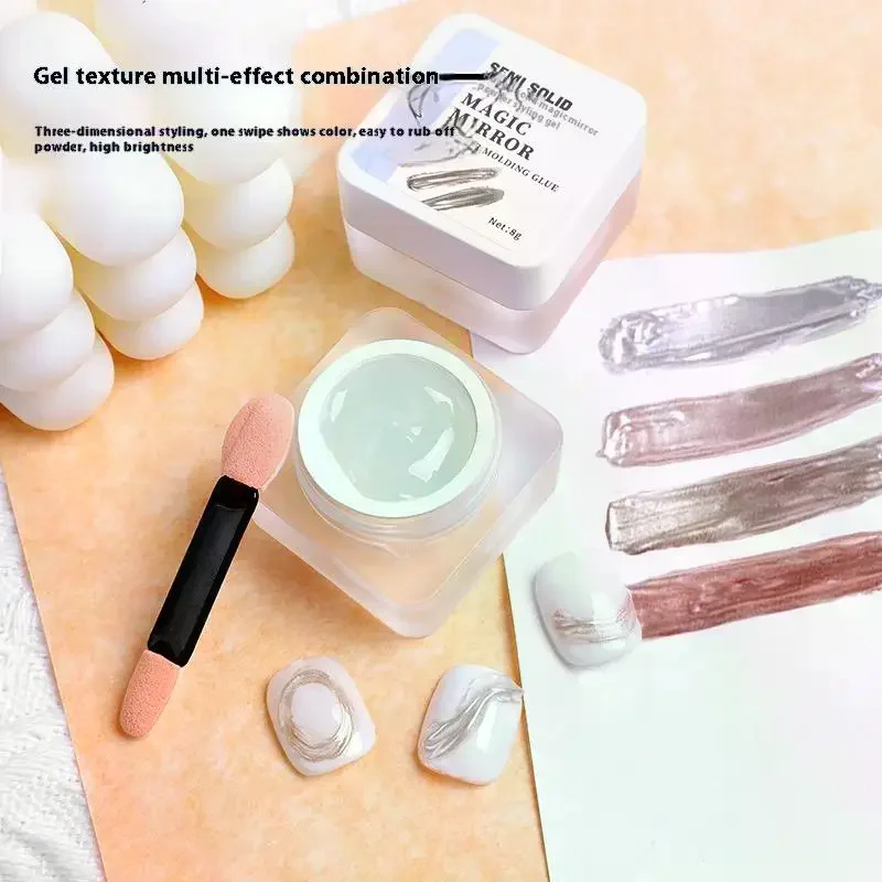 Magic Mirror Nails Modeling Gel Semi-solid UV LED 3D Modeling Carving Glue Durable Manicure Art Nail Salon Decoration Tools