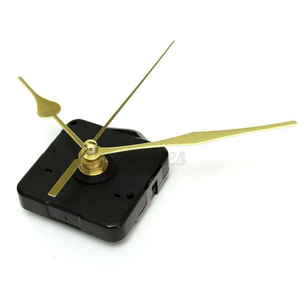 Gold Hands Long Hands DIY Quartz Clock Movement Spindle Mechanism Repair Kit Clock Movement Repairing Making