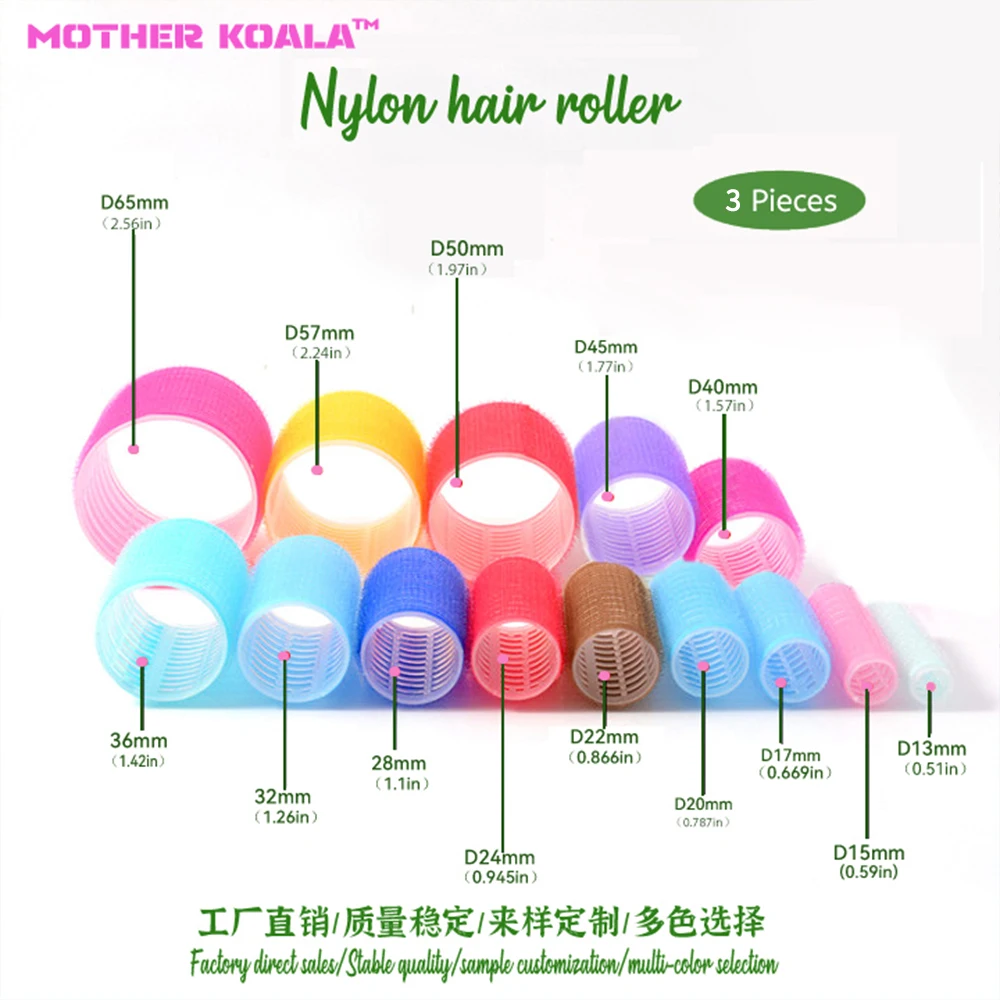 

3Bag 2-5pcs/SET Cling big hair rollerss Any Size Home-use Salon Hair Styling Tools small Hair dressing Roller