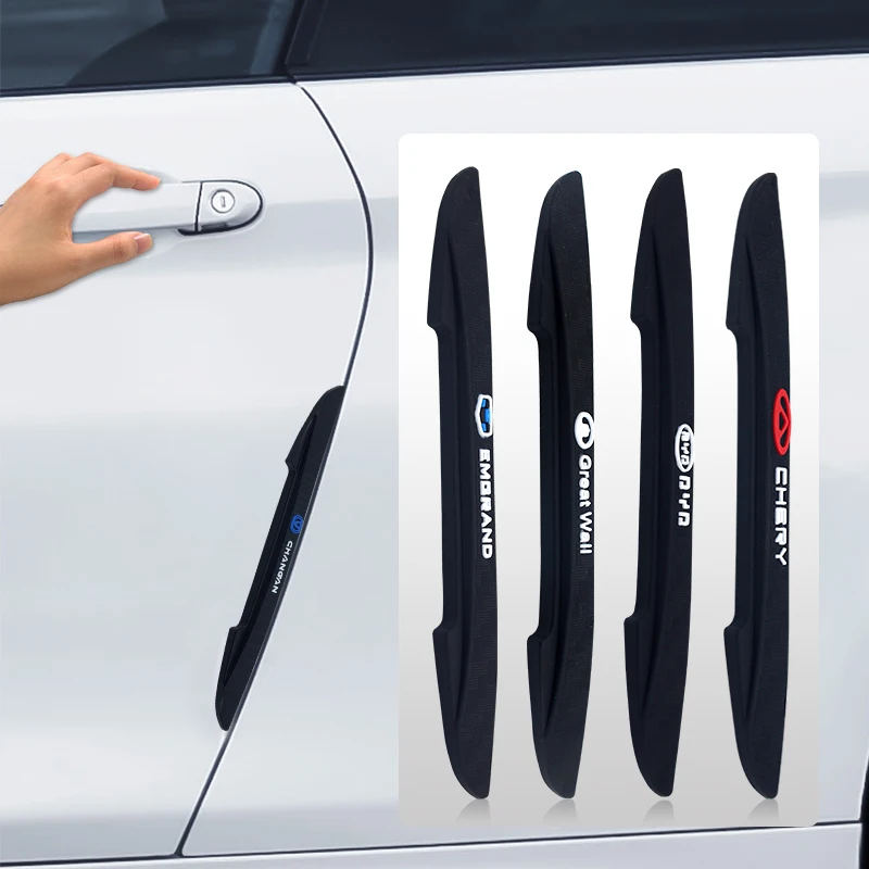 4pcs Car Door Handle Edge Bumper Anti collision Decorate for Mercedes