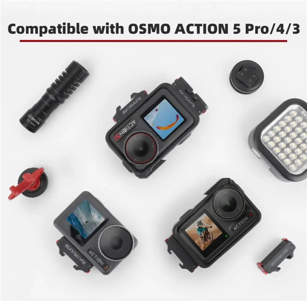 For DJI Osmo Action 5 Pro Action 4/3 Quick Release Cold Shoe Expansion Adapter Base Magnetic Base for 5 Pro Accessories