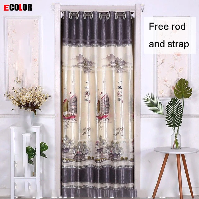 Pole partition curtain decoration bedroom kitchen living room bathroom  mosquito household shading air conditioning door curtain