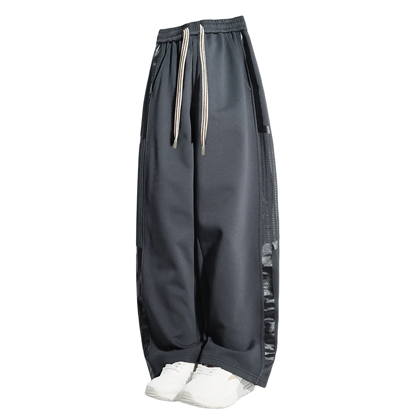 사계절 야외 사이클링 방풍 통기성 루즈 스트레이트 레그 팬츠 편안하고 패셔너블한 트렌디 루즈 와이드 레그 팬츠